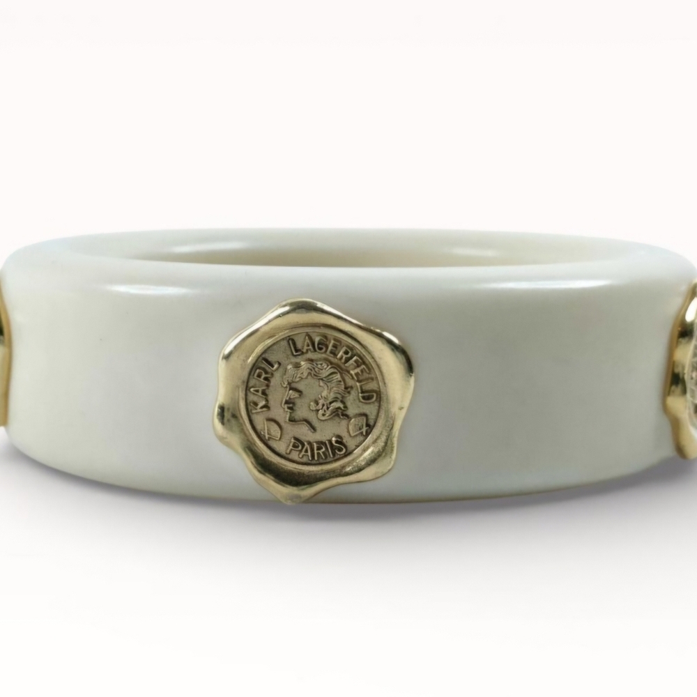 Karl Lagerfeld Gold and Beige Bracelet